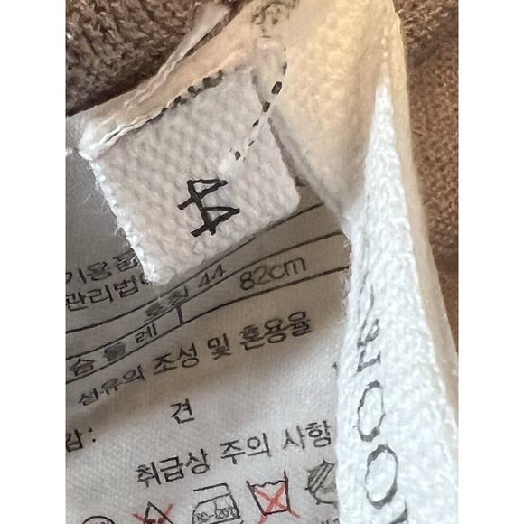 so. wool Turtleneck Sweater Women's Size 44 Gray/Brown - Picture 7 of 9